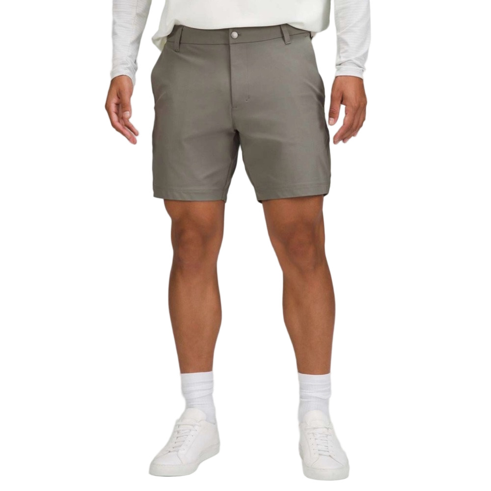 Men’s Lululemon Commission TAN Ribbed Shorts, Size 33 New with Flaws